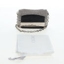 Jimmy Choo Chain Shoulder Bag Leather Sequins Silver Auth 203255M-27