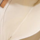LOUIS VUITTON V Baguette GM Shoulder Bag Leather White Silver LV Auth 203256-22