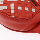 BOTTEGA VENETA INTRECCIATO Waist Bag Leather Red Auth 203258A-13