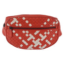 BOTTEGA VENETA INTRECCIATO Waist Bag Leather Red Auth 203258A-2