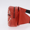 BOTTEGA VENETA INTRECCIATO Waist Bag Leather Red Auth 203258A-4