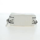 CHANEL Boy Chanel Chain Shoulder Camera Bag Lamb Skin White CC Auth 203260V-6