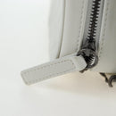 CHANEL Boy Chanel Chain Shoulder Camera Bag Lamb Skin White CC Auth 203260V-21