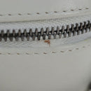 CHANEL Boy Chanel Chain Shoulder Camera Bag Lamb Skin White CC Auth 203260V-4
