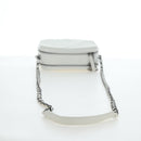 CHANEL Boy Chanel Chain Shoulder Camera Bag Lamb Skin White CC Auth 203260V-8