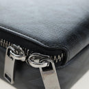 Christian Dior CD Diamond Messenger Shoulder Pouch PVC Black Silver Auth 203261V-11