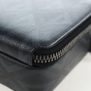 Christian Dior CD Diamond Messenger Shoulder Pouch PVC Black Silver Auth 203261V-12