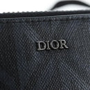 Christian Dior CD Diamond Messenger Shoulder Pouch PVC Black Silver Auth 203261V-15