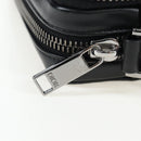 Christian Dior CD Diamond Messenger Shoulder Pouch PVC Black Silver Auth 203261V-16