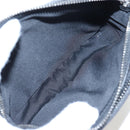 Christian Dior CD Diamond Messenger Shoulder Pouch PVC Black Silver Auth 203261V-17