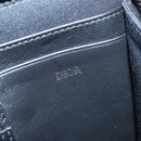 Christian Dior CD Diamond Messenger Shoulder Pouch PVC Black Silver Auth 203261V-19