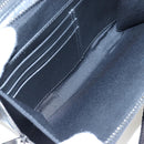 Christian Dior CD Diamond Messenger Shoulder Pouch PVC Black Silver Auth 203261V-20
