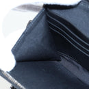 Christian Dior CD Diamond Messenger Shoulder Pouch PVC Black Silver Auth 203261V-22