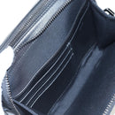 Christian Dior CD Diamond Messenger Shoulder Pouch PVC Black Silver Auth 203261V-23