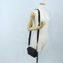 Christian Dior CD Diamond Messenger Shoulder Pouch PVC Black Silver Auth 203261V-26