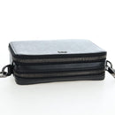 Christian Dior CD Diamond Messenger Shoulder Pouch PVC Black Silver Auth 203261V-6