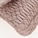 Miu Miu Nappa Crystal Matelasse Bag Leather 3way Pink Silver Auth 203264M-15