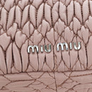 Miu Miu Nappa Crystal Matelasse Bag Leather 3way Pink Silver Auth 203264M-19