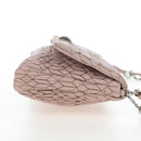 Miu Miu Nappa Crystal Matelasse Bag Leather 3way Pink Silver Auth 203264M-6