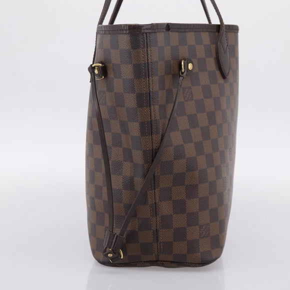 LOUIS VUITTON Damier Ebene Neverfull MM Tote Bag N51105 LV Auth 203271A