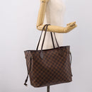 LOUIS VUITTON Damier Ebene Neverfull MM Tote Bag N51105 LV Auth 203272SAV-22