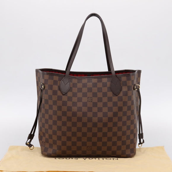 LOUIS VUITTON Damier Ebene Neverfull MM Tote Bag N51105 LV Auth 203272SAV