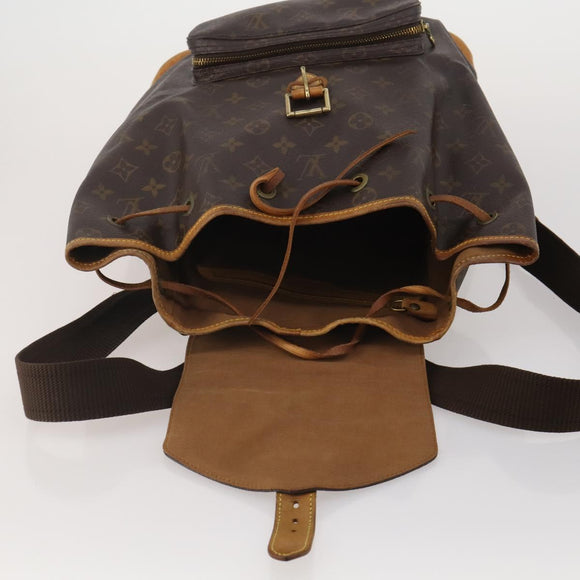 LOUIS VUITTON Monogram Montsouris GM Backpack M51135 LV Auth 203273