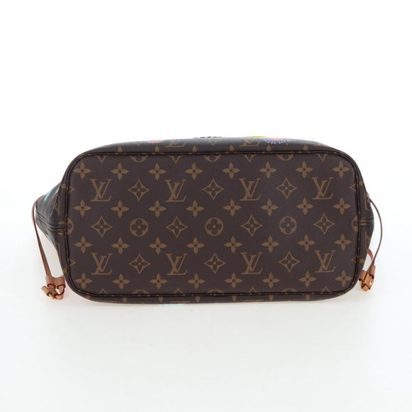 LOUIS VUITTON Yayoi Kusama Face Neverfull MM Tote Bag M46447 LV Auth 203277SAV