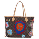LOUIS VUITTON Yayoi Kusama Face Neverfull MM Tote Bag M46447 LV Auth 203277SAV-2