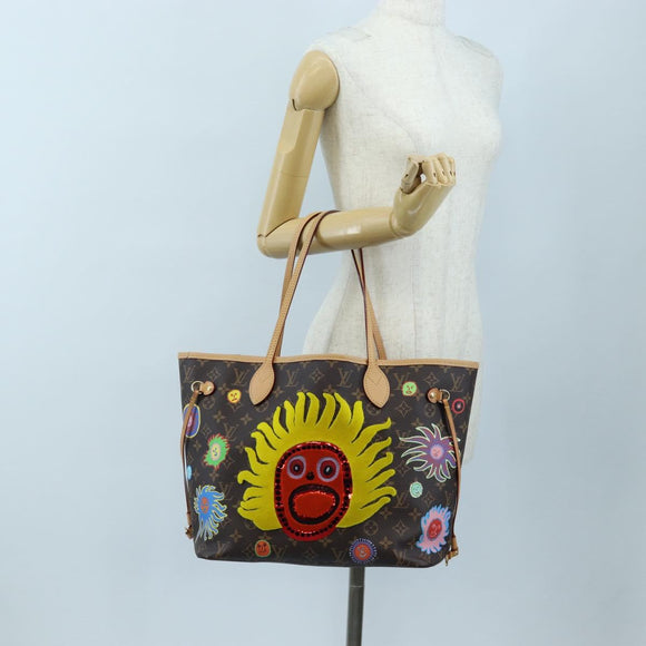 LOUIS VUITTON Yayoi Kusama Face Neverfull MM Tote Bag M46447 LV Auth 203277SAV