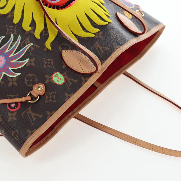 LOUIS VUITTON Yayoi Kusama Face Neverfull MM Tote Bag M46447 LV Auth 203277SAV