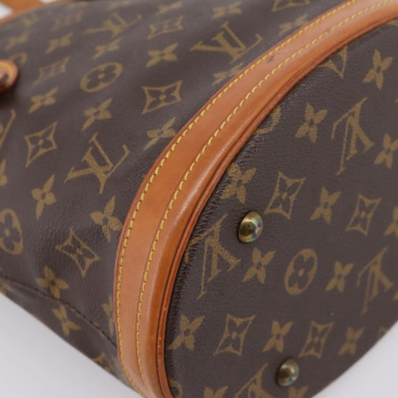 LOUIS VUITTON Monogram Bucket PM Shoulder Bag M42238 LV Auth 203278