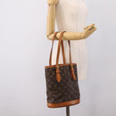 LOUIS VUITTON Monogram Bucket PM Shoulder Bag M42238 LV Auth 203278-21