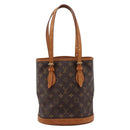 LOUIS VUITTON Monogram Bucket PM Shoulder Bag M42238 LV Auth 203278-2