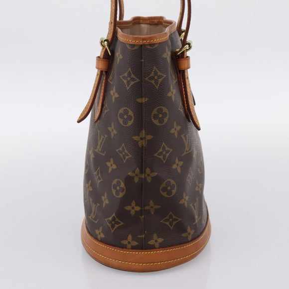 LOUIS VUITTON Monogram Bucket PM Shoulder Bag M42238 LV Auth 203278