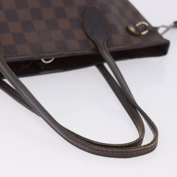 LOUIS VUITTON Damier Ebene Neverfull PM Tote Bag N51109 LV Auth 203282