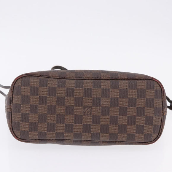 LOUIS VUITTON Damier Ebene Neverfull PM Tote Bag N51109 LV Auth 203282