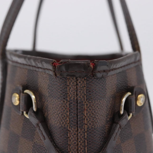 LOUIS VUITTON Damier Ebene Neverfull PM Tote Bag N51109 LV Auth 203282