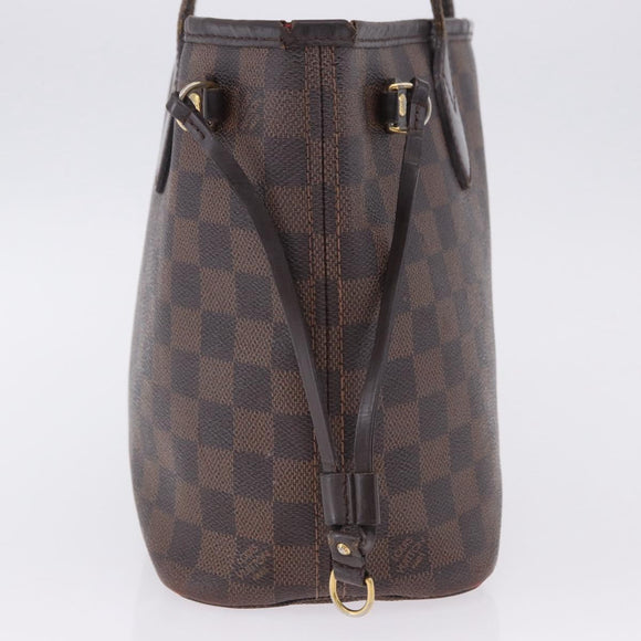 LOUIS VUITTON Damier Ebene Neverfull PM Tote Bag N51109 LV Auth 203282