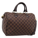 LOUIS VUITTON Damier Ebene Speedy Bandouliere30 Hand Bag N41367 LV Auth 203285V-1