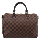LOUIS VUITTON Damier Ebene Speedy Bandouliere30 Hand Bag N41367 LV Auth 203285V-13