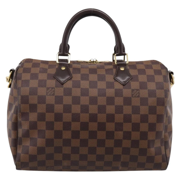 LOUIS VUITTON Damier Ebene Speedy Bandouliere30 Hand Bag N41367 LV Auth 203285V