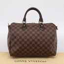 LOUIS VUITTON Damier Ebene Speedy Bandouliere30 Hand Bag N41367 LV Auth 203285V-12
