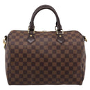 LOUIS VUITTON Damier Ebene Speedy Bandouliere30 Hand Bag N41367 LV Auth 203285V-2