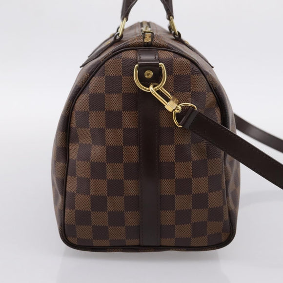 LOUIS VUITTON Damier Ebene Speedy Bandouliere30 Hand Bag N41367 LV Auth 203285V