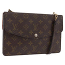 LOUIS VUITTON Monogram Double Rabat Shoulder Bag M51815 LV Auth 203299-1
