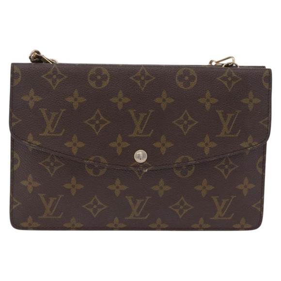 LOUIS VUITTON Monogram Double Rabat Shoulder Bag M51815 LV Auth 203299