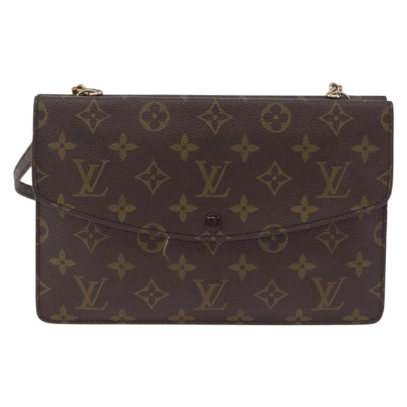 LOUIS VUITTON Monogram Double Rabat Shoulder Bag M51815 LV Auth 203299