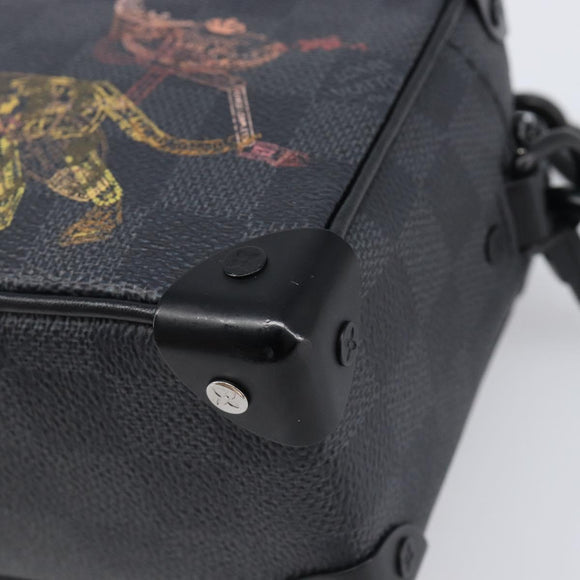 LOUIS VUITTON Damier Grafitte Mini Soft Trunk Bag N45278 LV Auth 203304M