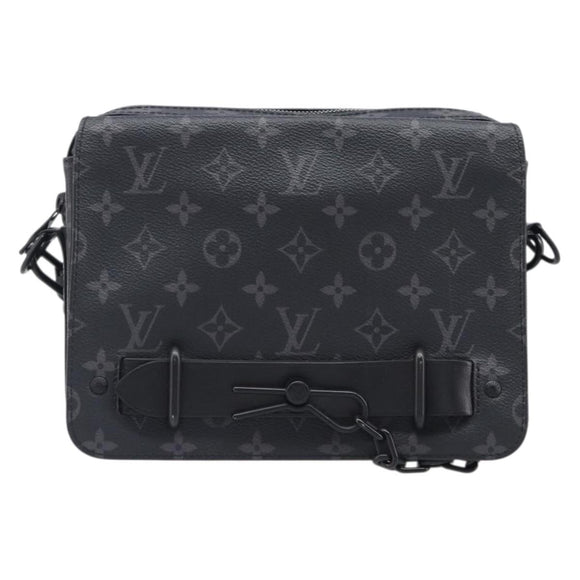 LOUIS VUITTON Monogram Eclipse Steamer Messenger Bag M45585 LV Auth 203307V